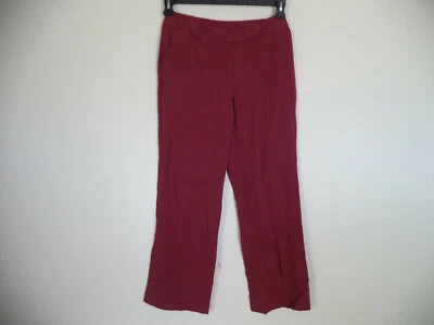 Pantalón para mujer rojo Rena Rowan frente plano. Talla 8. 79% rayón/13% poliéster/8% línea Foto 1 de 4