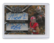 2023 Leaf Exotic Rookie Nico Iamaleava / Carson Beck Scope Dual Auto 1/1