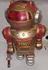 80s Walking Talking Toby Robot 1986 Tomy New Bright 15" Robot Action Figure