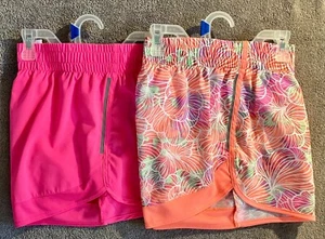Athletic Works Girls Printed & Solid Active Running Shorts, 2-Pack - XL - New - Picture 1 of 1