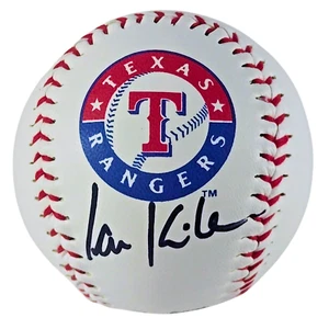 Ian Kinsler Signed Texas Rangers Logo Baseball Proof Photo COA Autograph Ball - Picture 1 of 8