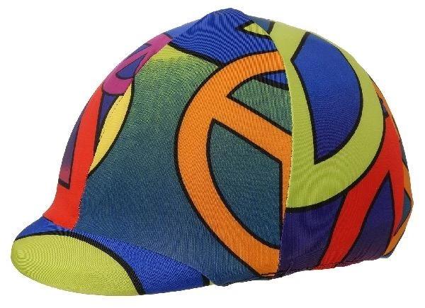 Resistente-1 Lycra Spandex Divertido Estampado Paz Signo Casco Cubierta Caballo Tachuela Equino 19-315 Foto 1 de 1