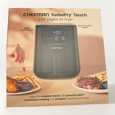 Freidora digital Chefman TurboFry Touch 2 cuartos en negro nueva en caja Foto 1 de 4