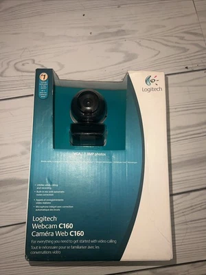Logitech Webcam C160 VGA 1.3MP Photos Built-in Mic Noise Correction - Image 1 of 2