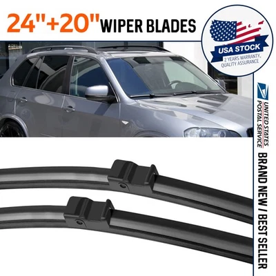 Limpiaparabrisas delantero compatible con BMW X5 E70 2007-2011 X6 E71 E72 2008-12 24"+20" Foto 1 de 4