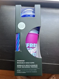Starbucks Summer Cold Cup 5er Pack Iced Chill 24 oz KUPPELDECKEL Cold CUP Strohhalm - Bild 1 von 4