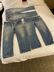 (3) vtg pairs of Levi’s men’s 501 button fly blue jeans 38x30 regular straight - Picture 1 of 20