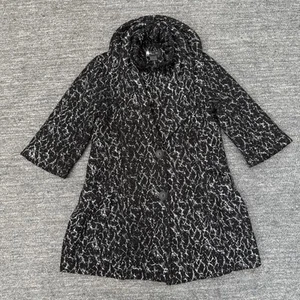Damee Inc Jacket Women Small Black Layered Zip Button Wire Collar Pockets Artsy - Picture 1 of 9