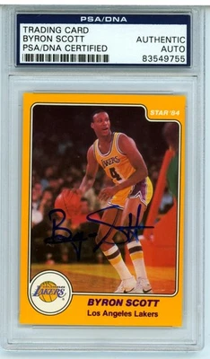 1983-84 Star #22 Byron Scott Rookie Card PSA DNA Authentic Auto Lakers Great  - Image 1 of 2