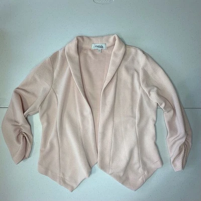 Charlotte Russe Rosa Claro/Melocotón Mangas 3/4 Cárdigan Recortado Adolescentes Mujer’s Med Foto 1 de 4