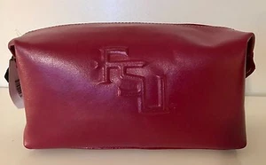 Bolsa de viaje de afeitado de cuero Florida State University Seminoles FSU con licencia - Imagen 1 de 4