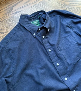 Gitman Vintage Brushed Navy Flannel Shirt – Men's Size L - Picture 1 of 5