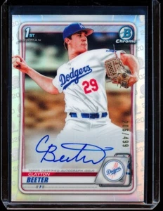 CLAYTON BEETER 2020 BOWMAN DRAFT CHROME REFRACTOR AUTOGRAPH AUTO 1ST RC /499 - Picture 1 of 2