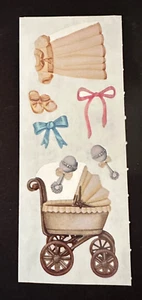 Pegatinas recuerdos creativos de colección VICTORIAN BABY BUGGY ~ sonajero ~ arcos ~ NLA - Imagen 1 de 1