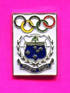 90er Jahre OLYMPIA ANSTECKNADEL SAMOA NOC PIN GEWÖLBT EMAILLE ANSTECKNADEL - Bild 1 von 1