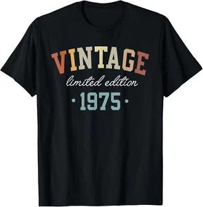 Vintage 1975 Limited Edition 50-Year-Old Gifts 50th Birthday T-Shirt - Picture 1 of 5