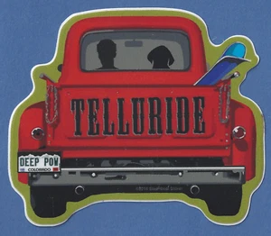 TELLURIDE MOUNTAIN COLORADO SKI SKI SNOWBOARD GEBIET RESORT AUFKLEBER DECAL - Bild 1 von 1