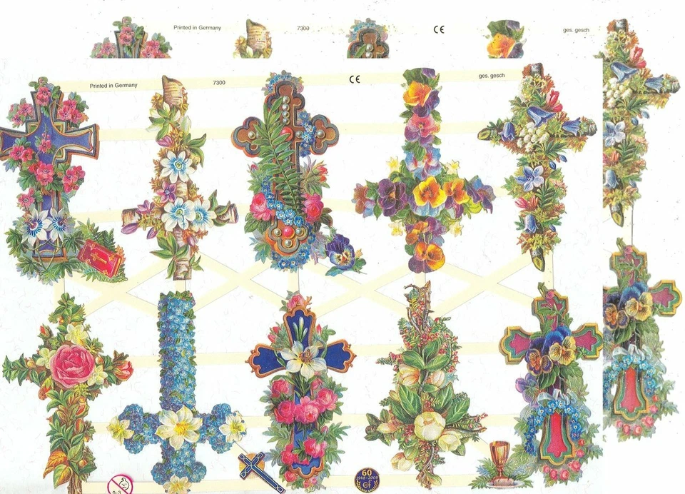 Chromo EF Découpis Croix 7300 Decoupage Collage Carterie