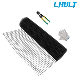 36" x 50' 1 Zoll Hardware Tuch 16 Stärke schwarz Vinyl beschichtet geschweißter Zaun Netz - Bild 1 von 13