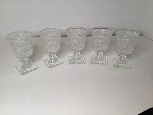 Vintage Niedrigwasserkelch Imperial Glas CAPE COD Klar 5er Set - Bild 1 von 2