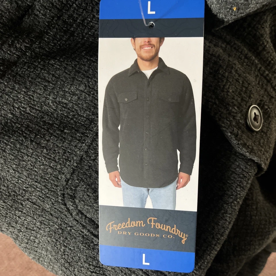 Freedom Foundry Men's Plaid Fleece Jackets Super Plush Sherpa Lined Jacket Shirt - Image 1 of 1