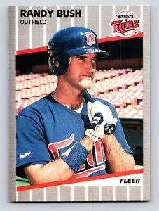 Randy Bush Outfield Minnesota Twins Fleer 1987 Card 107 Baseball Memorabilia - Picture 1 of 10