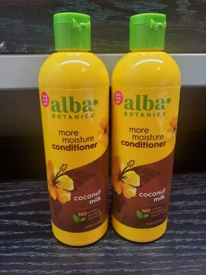 Acondicionador de leche de coco Alba Botanic más humedad 12 oz lote de 2, sin sulfatos Foto 1 de 3