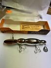 VINTAGE BOMBER WATER DOG FISHING LURE IN BOX W/PAPER AWESOME COLOR in box