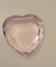 Rosenthal clear Crystal Faceted Heart Paperweight Decor 3