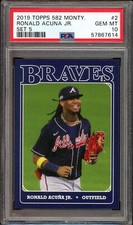 2019 Topps 582 Montgomery Club Set 5 Ronald Acuna Jr. PSA 10 #2 Atlanta Braves