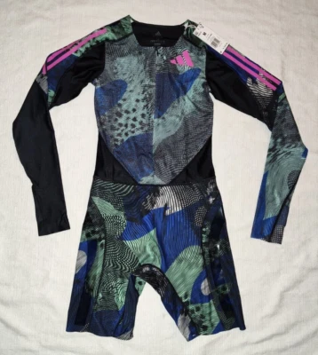 Adidas 2023 Pro Elite Long Sleeve Sprint Speed Suit Medium HN8039 Abstract $300 - Image 1 of 4