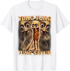 Tung Tung Tung Sahur Funny Baseball Bat Italian Brainrot T-Shirt - Picture 1 of 5