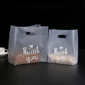 50pcs Thank You Plastic Candy Gift Bags Shopping Bags Wedding Wrapping Bag - Picture 1 of 14