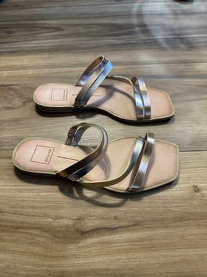 Dolce Vita Brand Women's Gold And Silver Flat Sandals Size 9 1/2 - Image 1 of 4