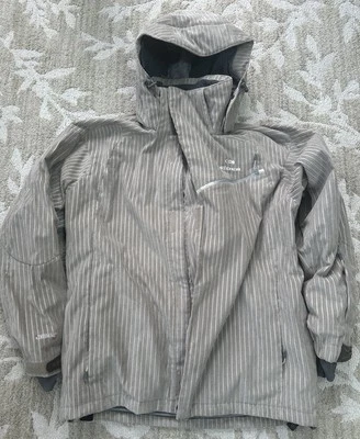 EIDER 男式 Defender 2LS 冷天气滑雪夹克冬季米色灯芯绒外壳 二手状况完好 — 第 1/4 张图片