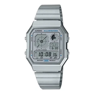 Orologio CASIO A-130WE-7AEF Digitale VINTAGE Acciaio Grigio Chrono Timer Alarm - Foto 1 di 1