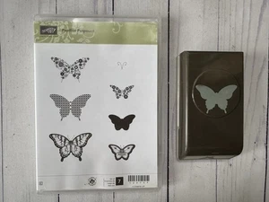 Stampin’ Up! PAPILLON POTPOURRI Stamp Set with Elegant Butterfly Punch – Retired - Picture 1 of 10