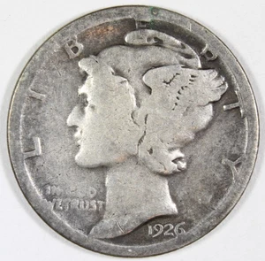 1926-S Mercury Dime Good Plus | Semi-Key Date | Free Shipping - Picture 1 of 5