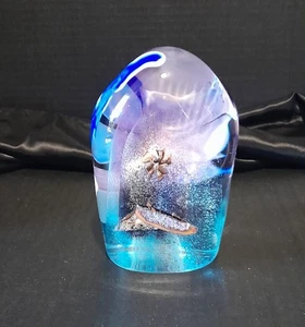 Vintage Large MCM Murano Barbini Signed 1989 Ocean Scene 4 Lb. Paperweight - Picture 1 of 8