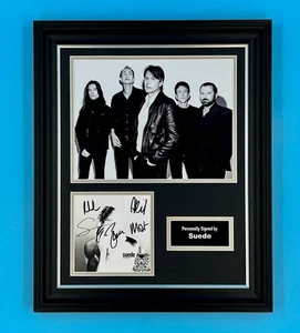 Suede Signed Photo Framed & COA Music Autograph Auto Antidepressants Poster - Picture 1 of 9