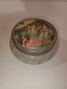 Antikes viktorianisches Puderglas aus Glas - Bild 1 von 5