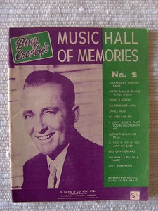 Vintage Songbook - Bing Crosby's Music Hall of Memories No.2 - D Davis & Co Melb - Bild 1 von 1
