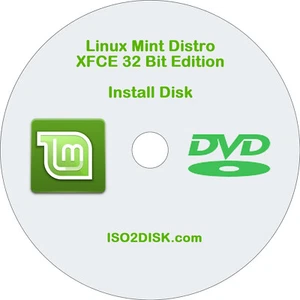 Linux Mint Operating System | Version XFCE | Boot Install Disk | 32 Bit Only - Picture 1 of 1