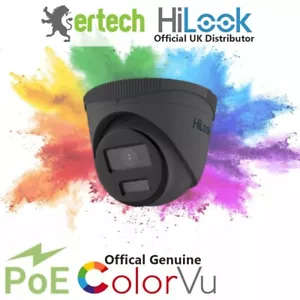 Hikvision HiLook ColorVu IP PoE 4MP Audio Camera Base Option IPC-T249HA-LU GREY - Picture 1 of 3