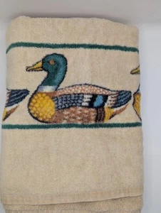 Vintage Hilasal Mallard Duck Towel 1 Bath Towel 44" x 24" - Picture 1 of 4