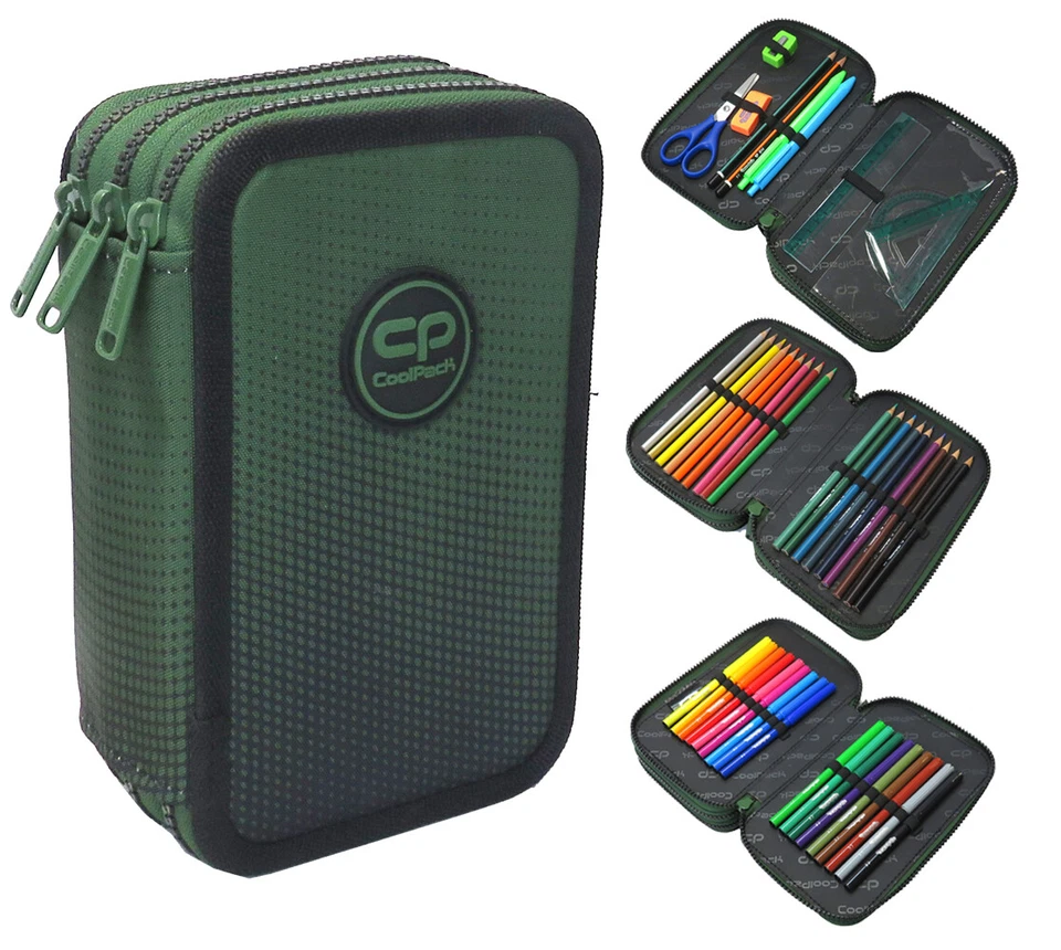 COOLPACK 3fach 44-teilig Mäppchen Federmappe Federtasche JUMPER 3 GRADIENT GRASS