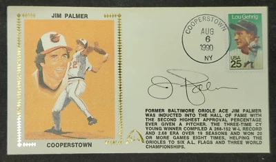 Jim Palmer Autographed Signed 1990 First Day Cover Baltimore Orioles HOF 1990 - Image 1 of 4