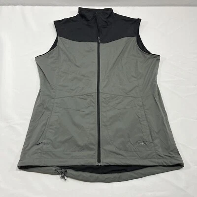 Outdoor Research Pertex Microlight 女式大号灰色黑色全拉链背心 — 第 1/4 张图片