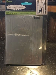 #377 Darice Embossing Folder Essentials DEER IN FOREST # 1219-425 - Picture 1 of 5