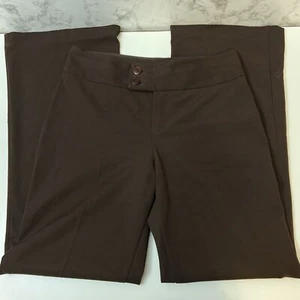 Y2K A. Byer Sz 9 Chocolate Brown Button Trousers - Picture 1 of 6